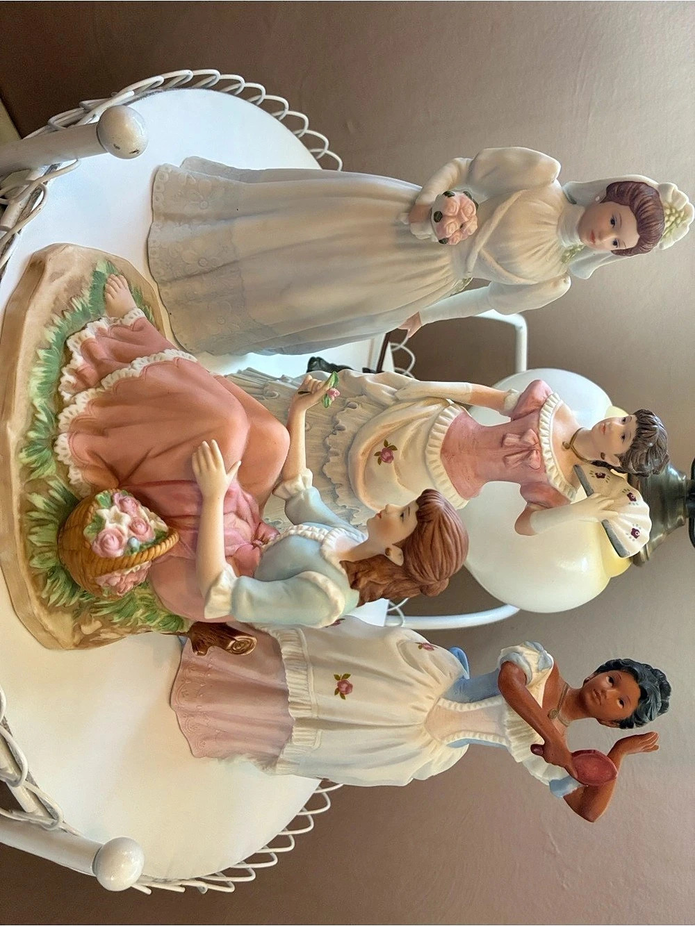 Romantic Vintage Home Interiors Homco Porcelain Figurine Set - Collection of 4
